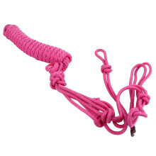 Verstellbarer pinker Pferdeseilhalfter mit mehreren Knoten für tägliches Training und Einsatz