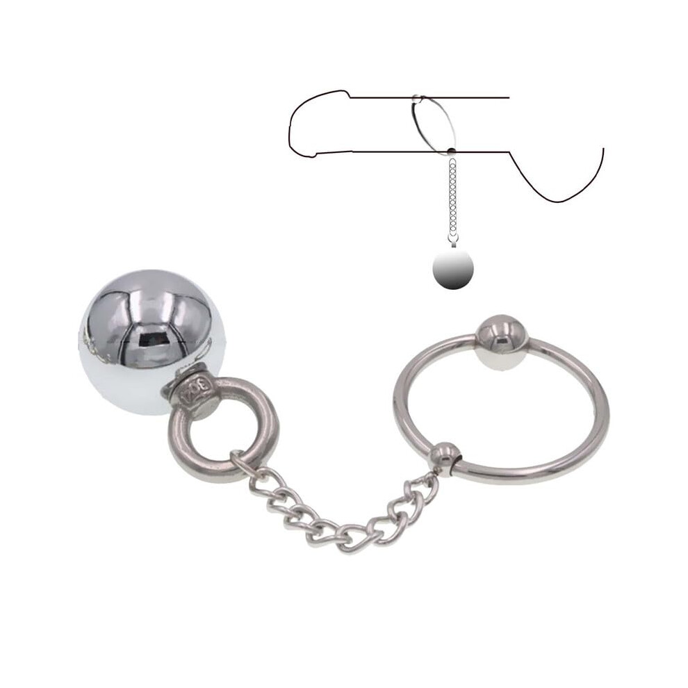 Male 30mm Stainless Steel Single Ball Stretcher Ring Weight Training Accessory For Bedroom Fitness And Muscle Relaxation