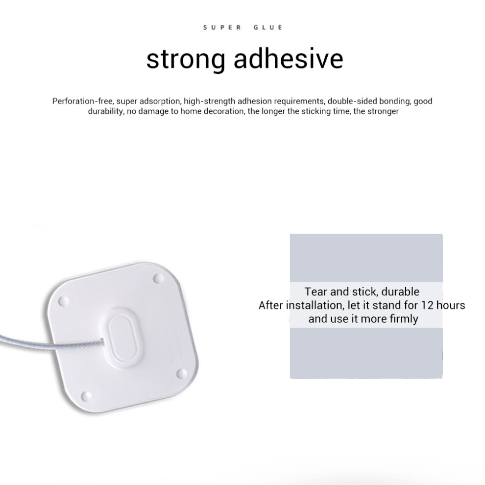 Child Safety Digital Fridge Lock - Easy Install Punch-Free Adhesive White/Black