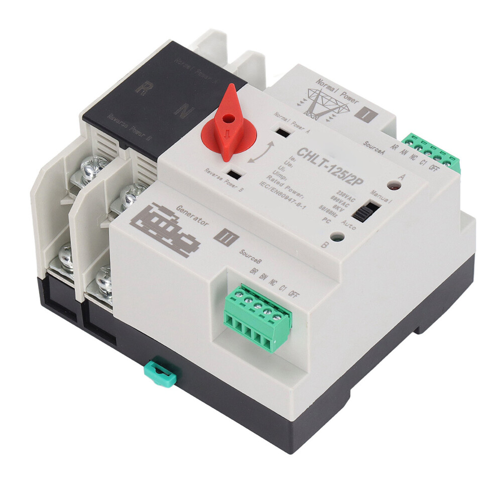 Dual Power Automatic Transfer Switch 63A Ac230v Flame Retardant Pc 2P 9461381845474