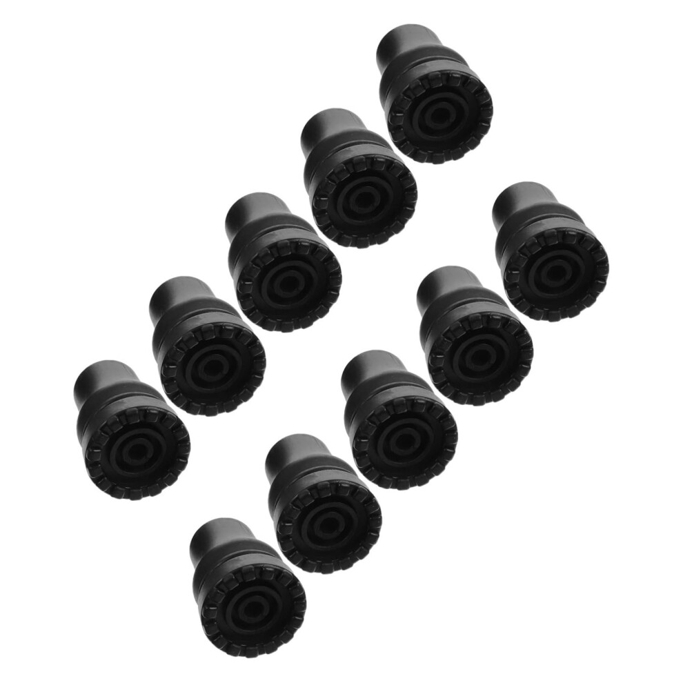 NonSlip Crutch Tips 10Pack Replacement Feet With AntiSkid Pattern Plastic End Caps For Walking Sticks And Crutches
