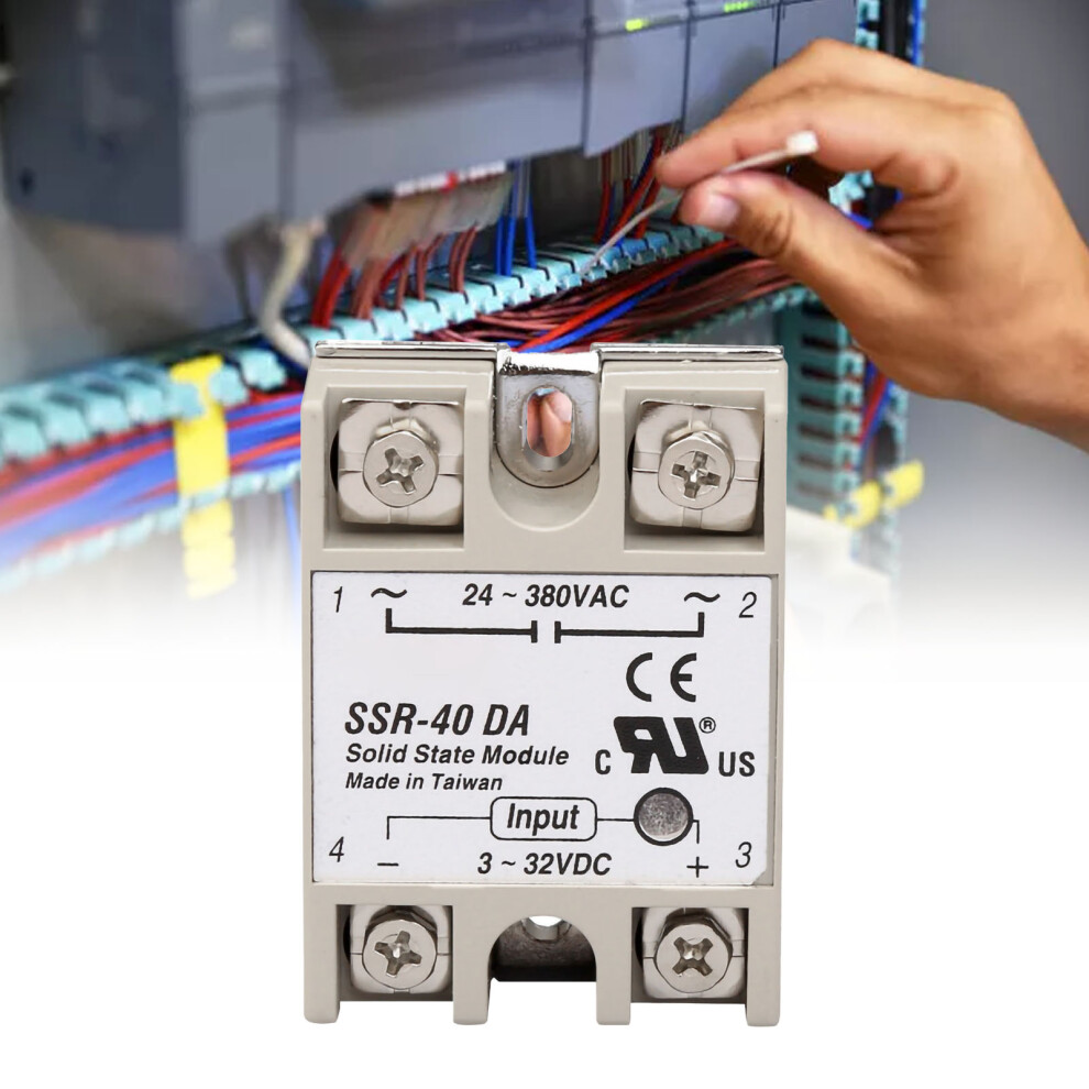 Solid State Relay Ssr 40Da 40A Low Noise Power Control 45X62x23.5mm 9471373610669