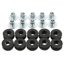 10Pcs Motorcycle Rubber Grommet Set for Side Cover and Fairing Seal, Fits CBR GSXR Black