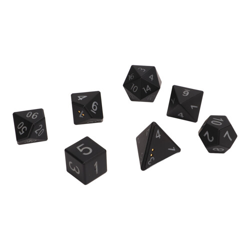 7-Piece Rechargeable LED Light Up Dice Set - Waterproof & Durable