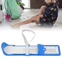 Multifunctional Blue Kids' Feet Length Measuring Ruler 0-20cm