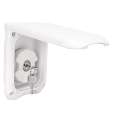 RV Gravity Water Fill Hatch with Keys - Square White, 114x90.1mm