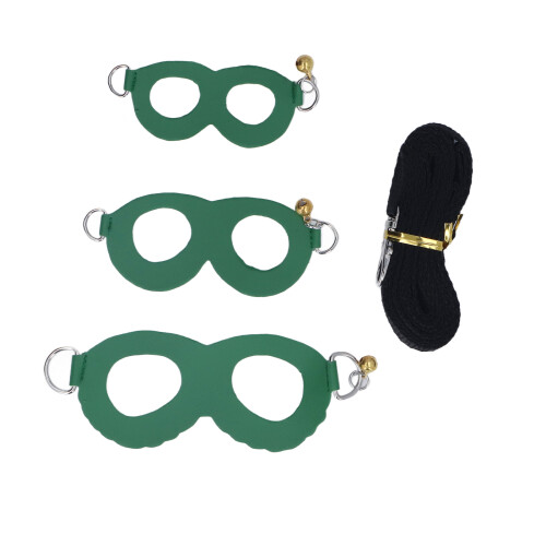 Adjustable Leather Chest Strap Hamster Harness with Bells 3 Sizes 1