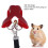 Hamster Harness and Leash Set Artificial Leather Soft - Easy Wear Red 5