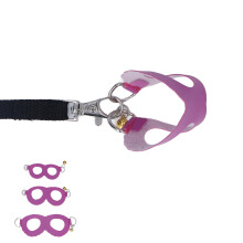 Hamster Harness & Leash Set - Artificial Leather Soft Vest with Bells, Purple