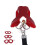 Hamster Harness and Leash Set Artificial Leather Soft - Easy Wear Red 11