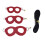Hamster Harness and Leash Set Artificial Leather Soft - Easy Wear Red 2