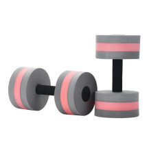 Aqua Fitness Dumbbells Eva Foam Pool Barbells Floating Hand Weights Lightweight Water Training For Women Aquagym Grey