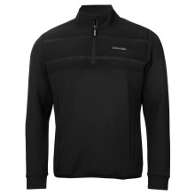 (M, Black) Calvin Klein Mens Houston Hybrid Full Zip Stretch Insulated Golf Sweater