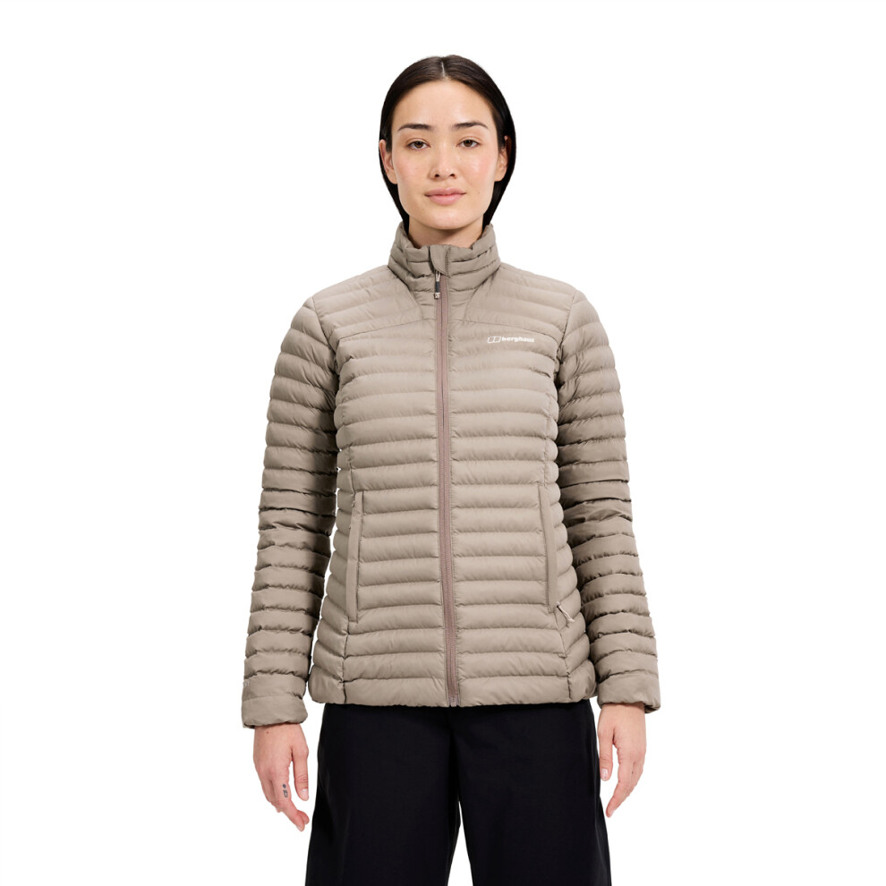 Berghaus (10, Natural/Natural Charcoal) Womens Nula Water Resistant Hydroloft Lightweight Packble Jacket