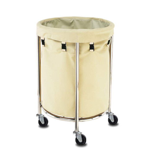 Storage Rack Serving Cart Hotel Linen Cart, Mobile Linen Cart, Round ...