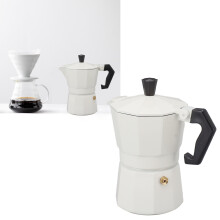 300ml Weißer Aluminiumlegierung Kochfeld Moka Pot Italienischer Kaffeeautomat