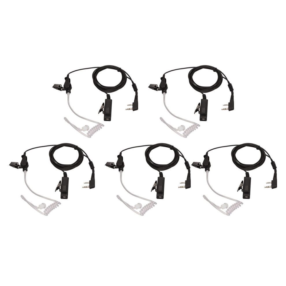 2 Pin Walkie Talkie Earpiece Headset With Mic For Radio Models 5Pcs 4651373614903