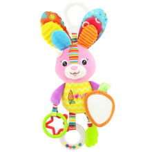 Baby Hanging Rattle Toy Plush Stuffed Hand Clutches Educational Toy for Pram Crib