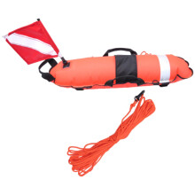 Dives Marker Buoys With Webbing Handle Red  Diver Down Surface Signal Float For Outdoor Freediving And Snorkeling