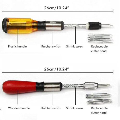 Precision Craftsmanship, Semi Automatic Screwdriver For Versatile Applications, Push Pull Ratchet Mechanism Ensuring Smooth Operations, Spiral Screw 1
