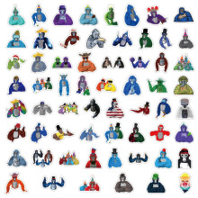Gorilla Animal Stickers Pack of 60, Waterproof Laptop Decals with Strong Adhesion for Skateboard