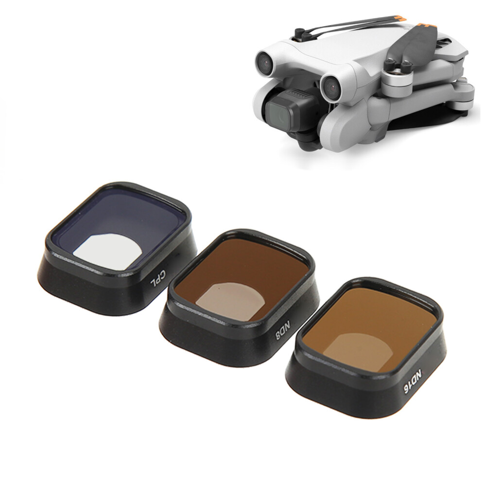 3Pcs Drone Camera Lens Filter Set For Mini 3 Pro, Aluminum Alloy & Optical Glass 8451373617012