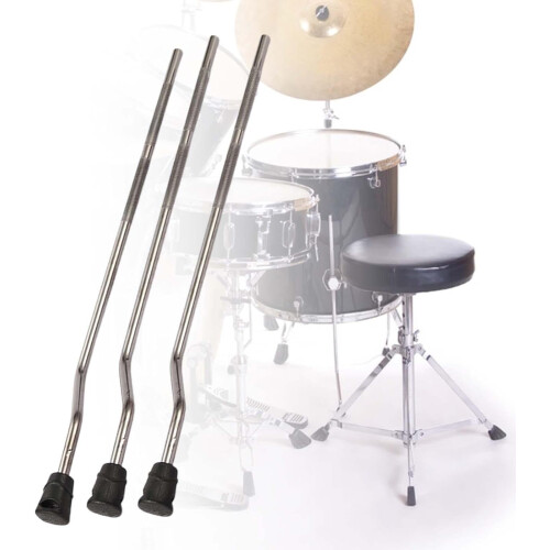 Drum legs for replacement floor tom support components, metal, sturdy, 50 cm, professional performance, 3 pieces 1
