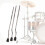 Drum legs for replacement floor tom support components, metal, sturdy, 50 cm, professional performance, 3 pieces 5