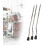 Drum legs for replacement floor tom support components, metal, sturdy, 50 cm, professional performance, 3 pieces 3
