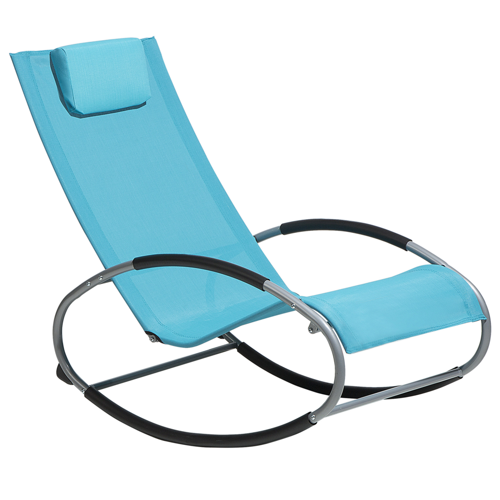 Rocking Sun Lounger CAMPO Metal Turquoise