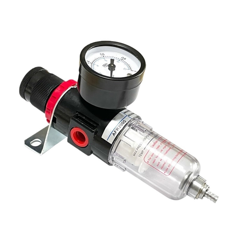 Afr2000 1/4Inch Air Compressor Oilwater Separator Filter, Pressure Reducing Valve, Manual Drainage, Pc1202 9347817045598