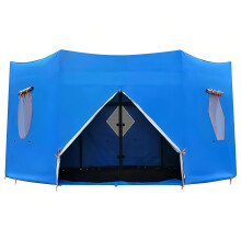 6FT Trampoline Canopy Sun Shade Cover with UV Protection, Waterproof Oxford, Mesh Windows, Blue