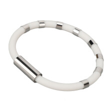 Anti Static Silicone Wristband 8 Loops White for Winter Running Static Relief
