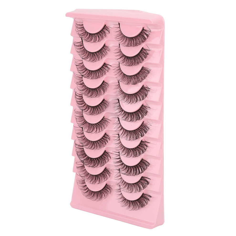 10 Pairs False Eyelashes Set DD Curl Wispy Fluffy Reusable 3D Fake Lashes