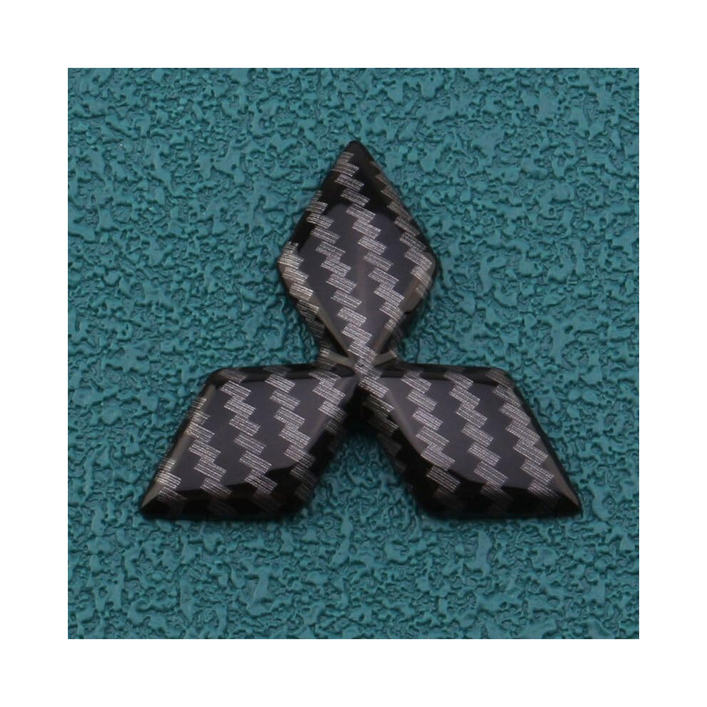 Carbon Fiber Steering Wheel Emblem Badge For Mitsubishi Outlander 20212025 3D Interior Upgrade 9382693902467