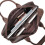 Retro Leather Briefcase, Durable Diagonal Computer Bag, Dark Brown 4