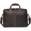 Retro Leather Briefcase, Durable Diagonal Computer Bag, Dark Brown 2