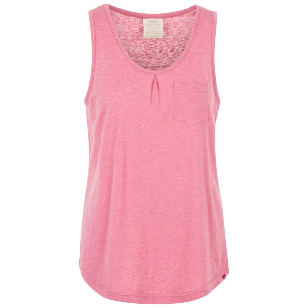 New Trespass Women's (14, Rose Blush Marl) Vest Top Sleeveless Fidget Pink