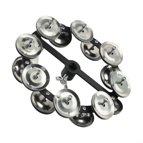 Quickly adjustable percussionist's tambourine stand, securely mounted accessory