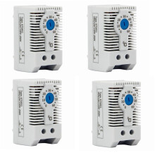 4X KTS011 NO Normally Open Adjustable Mechanical Temperature Controller Cabinet Thermostat Din Rail,Used for Cooling
