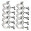 10Pack Stage Light Hooks, Simple Performance Clothes Hangers, Silver Aluminum Alloy 1