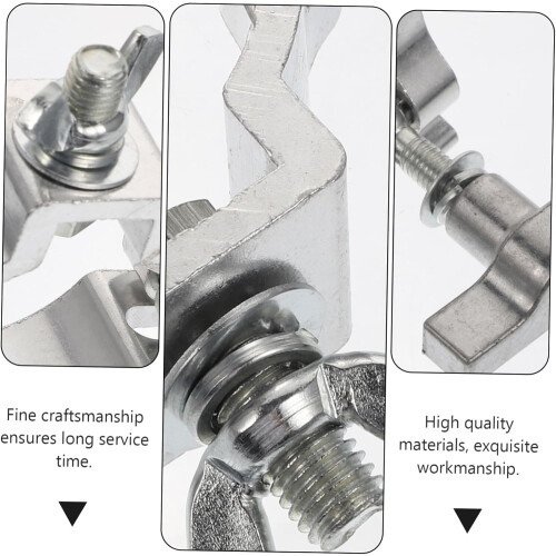 10Pack Stage Light Hooks, Simple Performance Clothes Hangers, Silver Aluminum Alloy 1