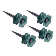 4 pieces hose guide spikes water pipe guide wheels water hose guide holder