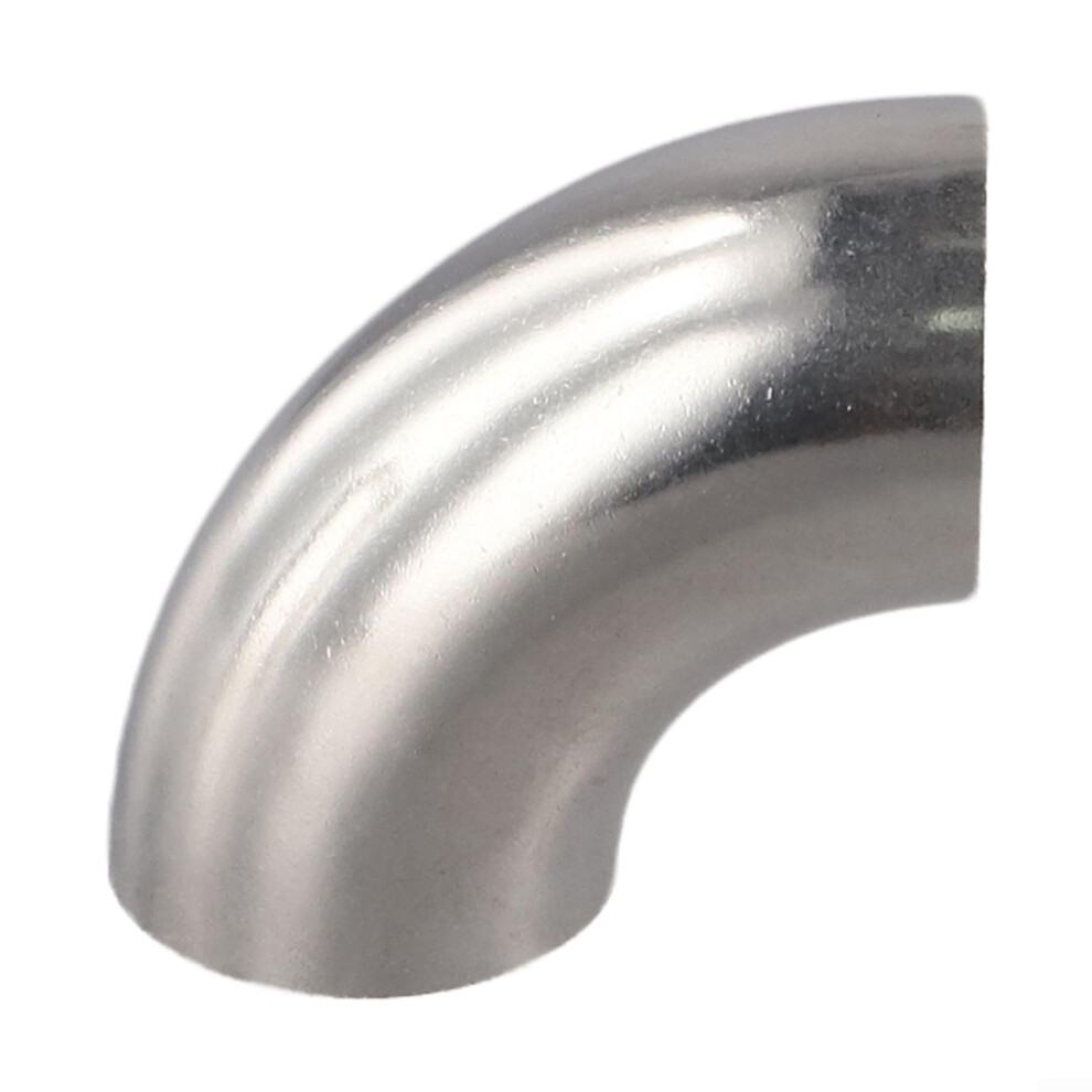 304 Stainless Steel 90 Degree Sanitary Welding Elbow Leakproof Polished Finish 19X1.2x60 9189345356568