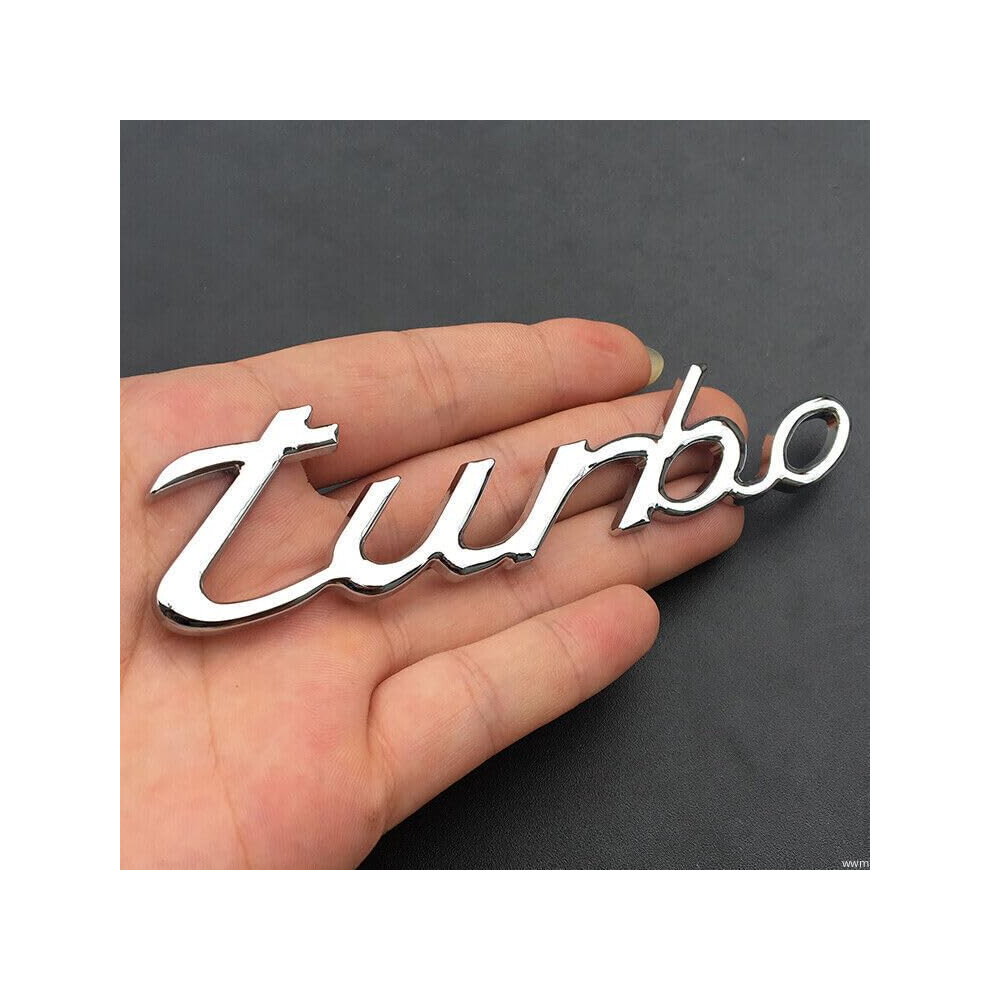 Car Emblem Turbo Badge Zinc Alloy Durable Metal Rear Door Boot Sticker Easy Install 9382693902948