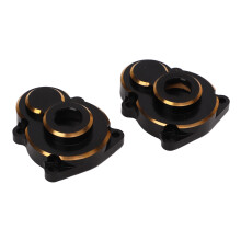 2pcs Brass Steering Knuckle Cover for RGT EX86190 LC76 1/10 RC Crawler, Black