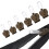 Zipper  kit, durable zipper fixing accessories, removable slider replacement set, 6 pieces brown. 1