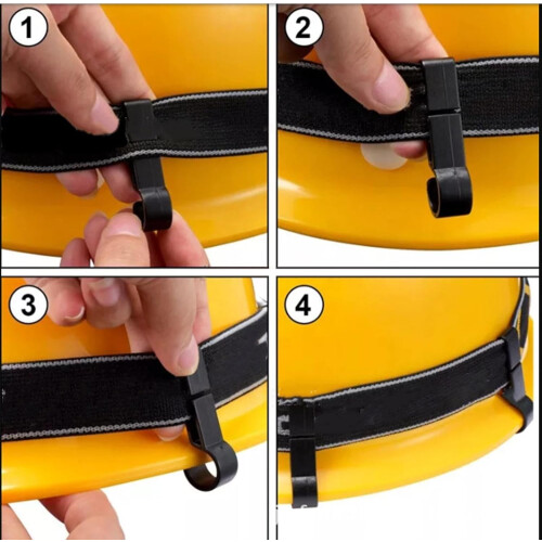 Hard hat flashlight hooks – Light clips for hard hats, small hard hats, flashlight clips 1