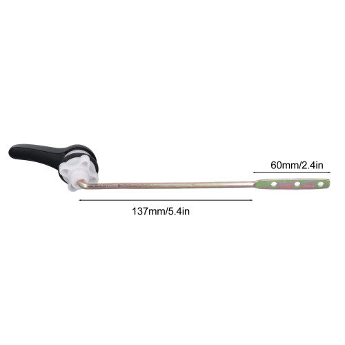 Effortless Flush Black Zinc Alloy Toilet Handle 2
