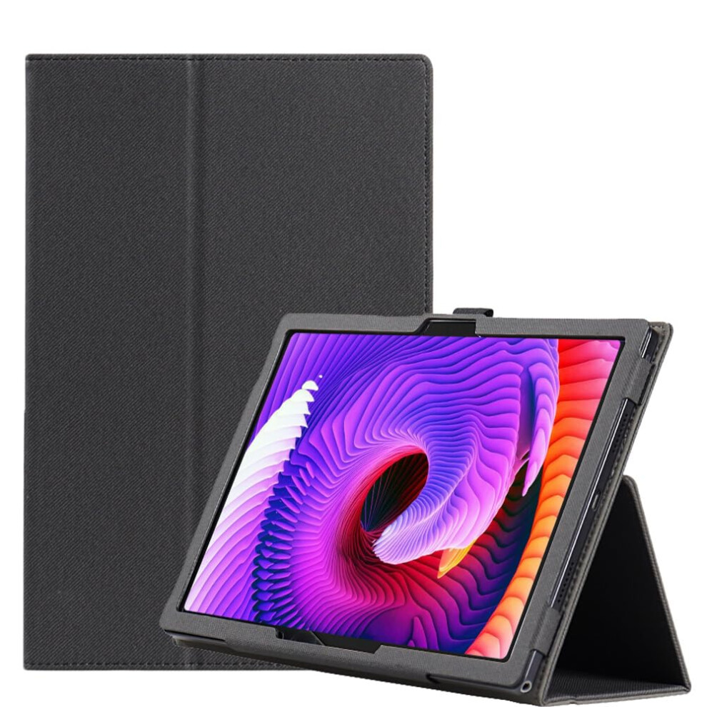 Slim Pu Leather Folio Tablet Case With Stand Function And Precise Cutouts For Doogee T30s Black 9426802628982